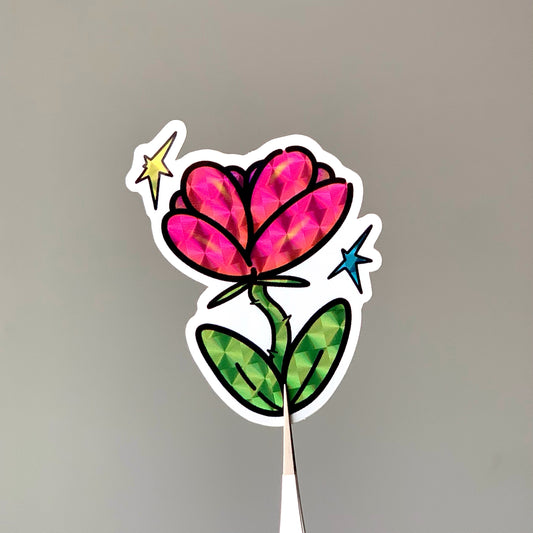 prisma flower bloom sticker