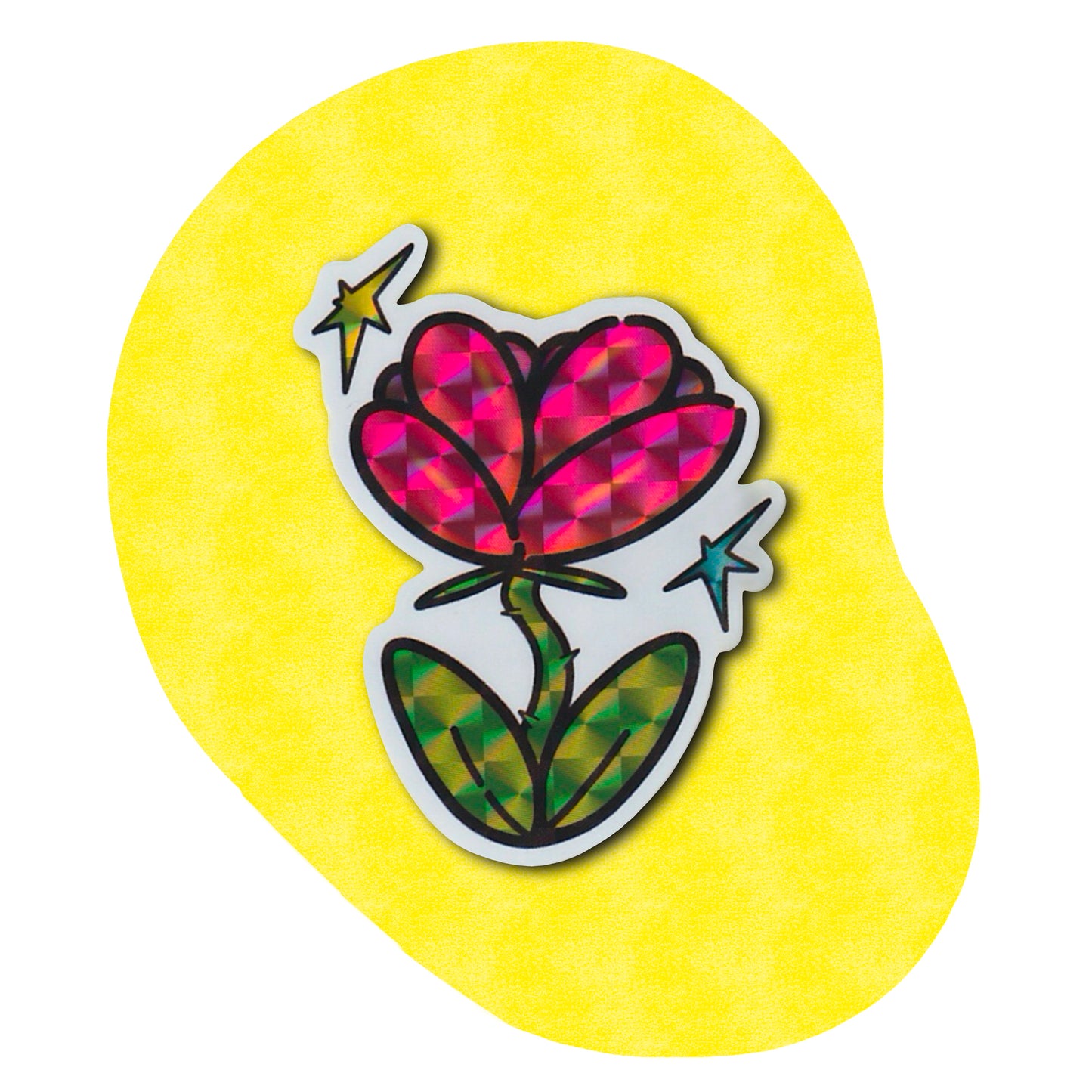 prisma flower bloom sticker