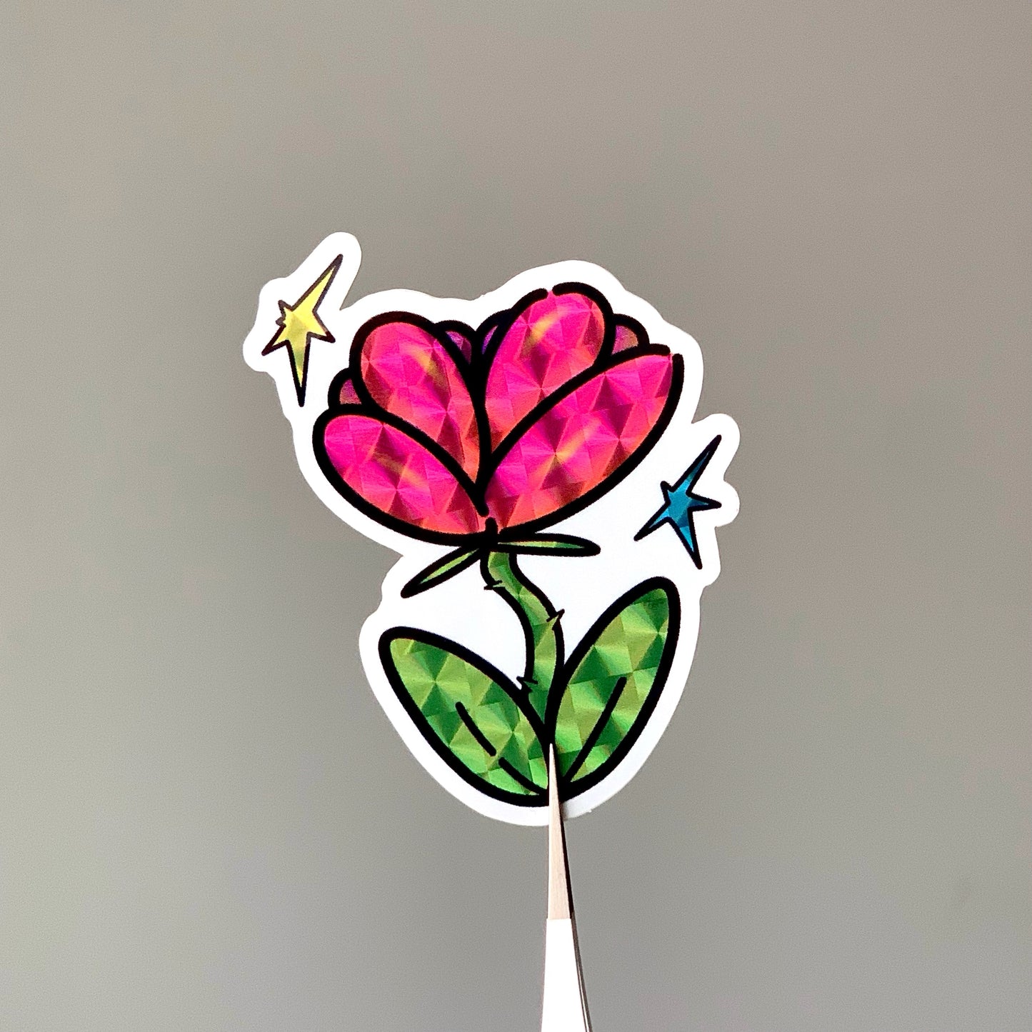 prisma flower bloom sticker